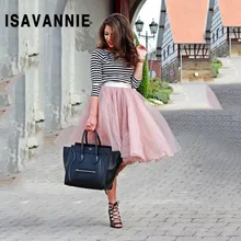 ISAVANNIE осень лиловый тени для век двойная подкладка 6-слойное бальное платье из Тюлевая юбка Скрытая молния юбка-пачка Для женщин с высокой талией до колена; сапоги до середины икры Длина