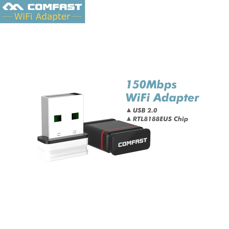 2,4 ГГц мини беспроводной Wi fi Adaptador компьютерной сети карта ПК адаптер Wi-fi антенна с USB Мбит/с 150 2dB 802.11b/n/g приемник