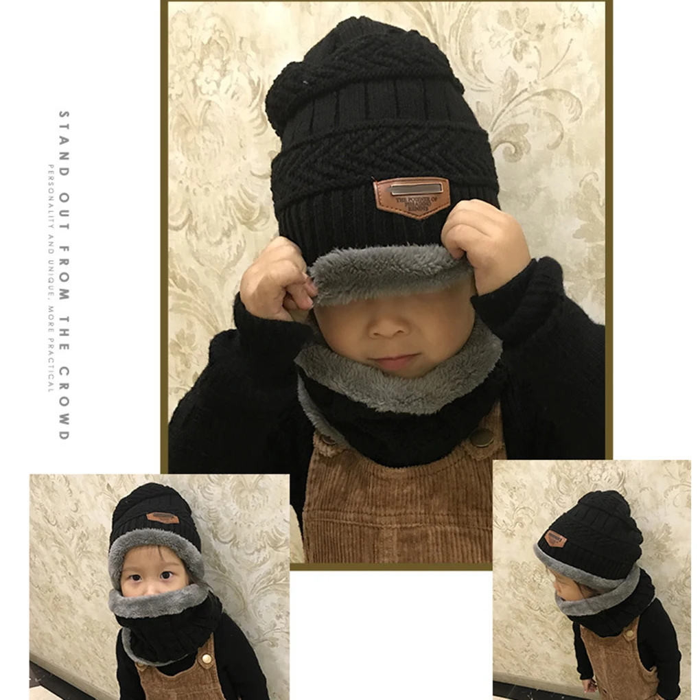 

Children Winter Warm Scarf Kids Boys Girls Soft Scarves Five Stars Print Neck Warmers baby scarf warm neck warmer children