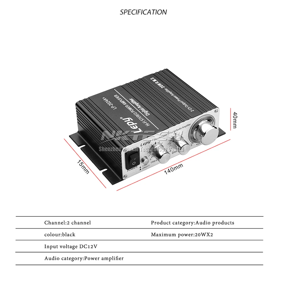 Lepy-Amplificador de Áudio Digital, LP-2024A Plus, Power