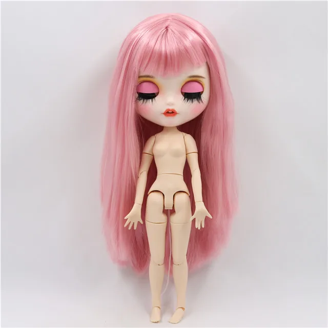 Ледяная фабрика blyth кукла 1/6 bjd Заказная кукла с яркой кожей шарнир тело новое матовое лицо с зубами бровей 30 см - Цвет: naked doll