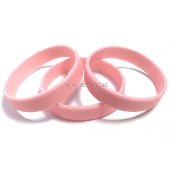 

100pcs Baby Pink wristband silicone bracelets free shipping by FEDEX