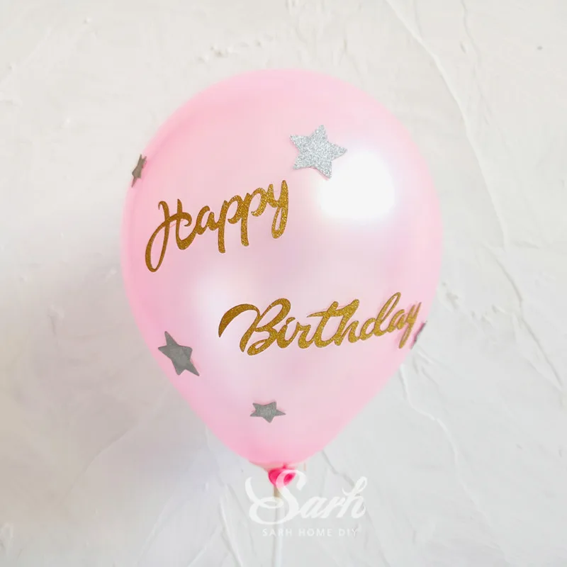Черные, розовые, золотые, серебряные блестящие буквы, воздушные шары, украшения для торта, украшения для дня рождения, для выпечки, милые подарки