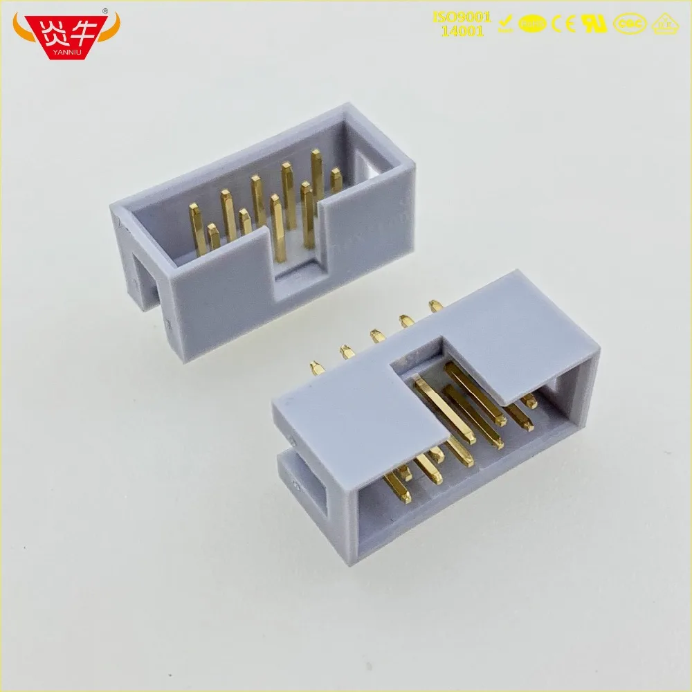 DC3 10P серый белый 10 pin IDC розетка коробка 2 54 мм шаг прямой соединитель контактная