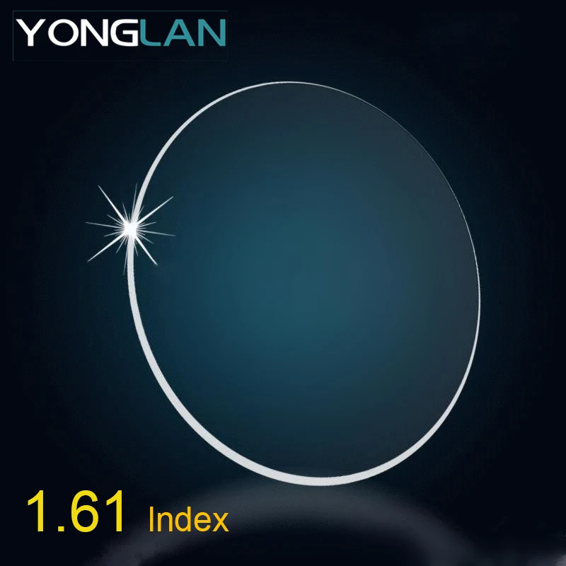 Yong Lan 1,61 1,67 1,74 1,56 индекс Близорукость прозрачные линзы с диоптриями астигматизм унисекс очки Асферические покрытие зеленого цвета