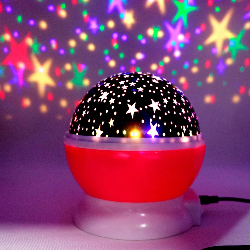 Novedad LED estrella proyector iluminación Luna cielo estrellado niños Baby Night Light Sleep batería de emergencia lámpara de proyección