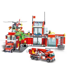 8051 774Pcs City Emergency Rescue Fire Station Building Blocks Sets Education Toys For Children lepin