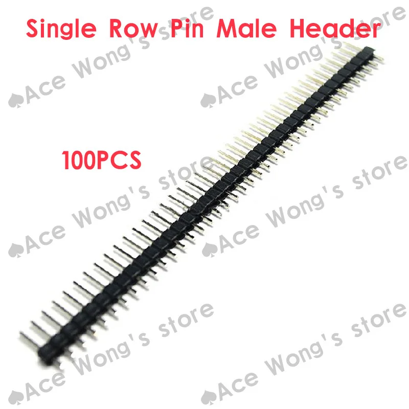 

Drop Shipping 100x 40 Pin 2.54 mm Single Row Pin Male Header for Prototype Shield DIY