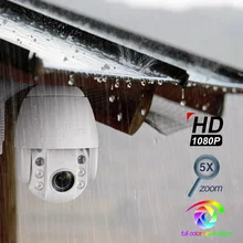 Супер Мини PTZ скоростная купольная wifi IP камера 1080P Открытый 5x оптический зум 2MP Беспроводная камера IR ONVIF двухсторонняя аудио связь