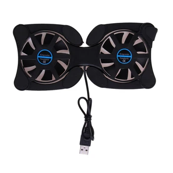 Foldable USB Cooling Fan Mini Octopus Notebook Cooler Cooling Pad Safety Stand Double Fans For 7-15 inch Notebook Laptop