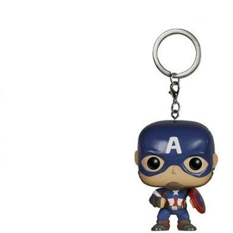 pop Avengers Captain America Iron Man Groot The Flash Keychain Accessories Pendant Trinket Keyring Souvenirs Gift 