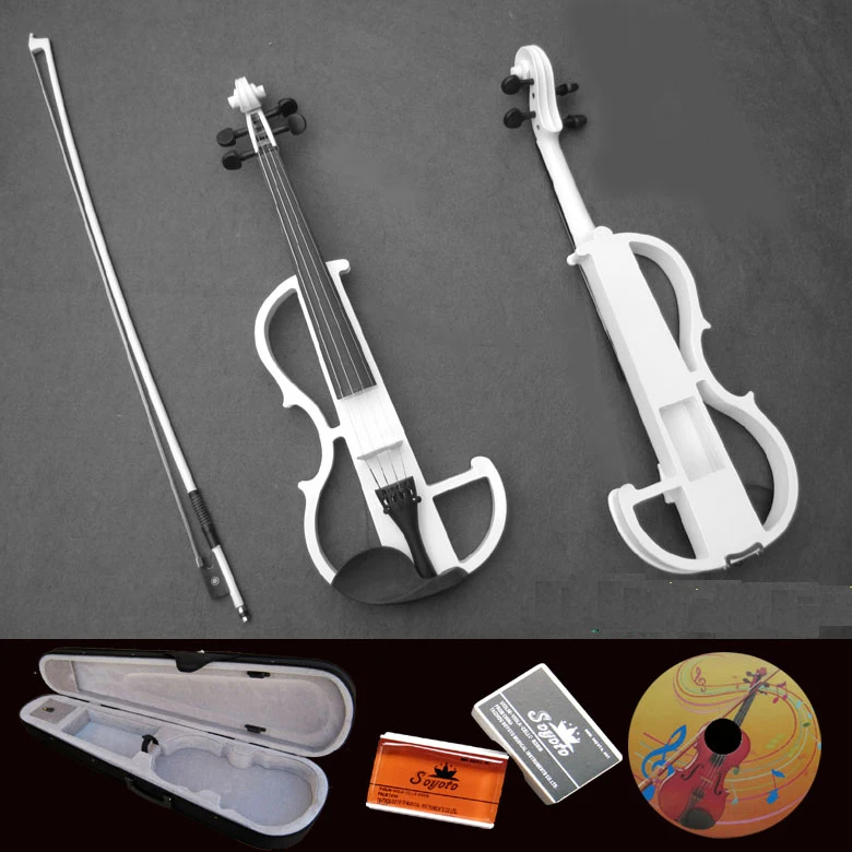 Electric Violin White Professional Electronic Fiddle/ Violino For Sale