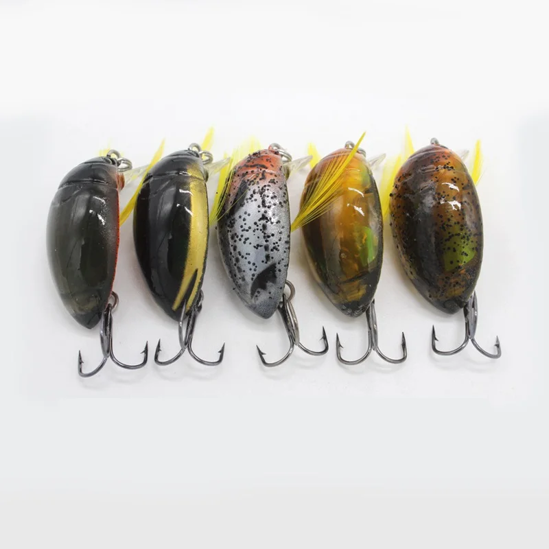 Gorgons رائعة الصيد معالجة 35 مللي متر 4g الزيز الطعم الصيد إغراء الحشرات Bug Lure البحر Beetit كرنك ل باس الكارب الصيد
