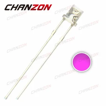 

CHANZON 100pcs 3mm Pink LED Diode Flat Top Water Clear 3 mm Light-Emitting Diode Transparent LED Lamp Light Wide Angle for PCB