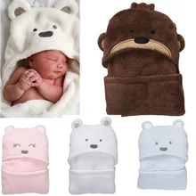 Халат для новорожденного, Детские спальные мешки, коралловые флисовые полотенца, детские одеяла, детские халаты с капюшоном, плотные конверты с животными, спальный мешок