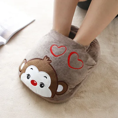 

Big Feet Warm Slippers 1Pc/Lot Electric Heat Slipper Popular Warm Your Feet Cartoon Winter Foot Warmer Shoes