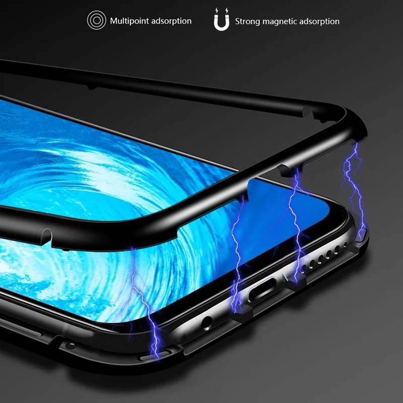 Магнитный флип чехол для Huawei Honor 8X 10 9i Play стеклянная задняя крышка 8X9 I Honor10