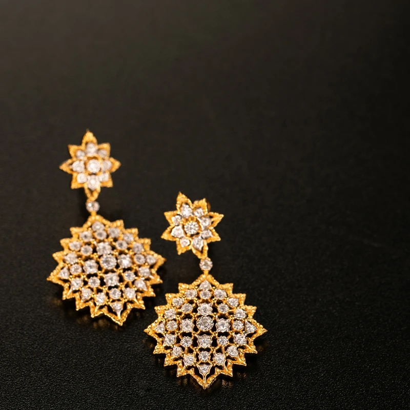  925 argent Zircon oreille goujon bijoux femmes cour européenne style vintage