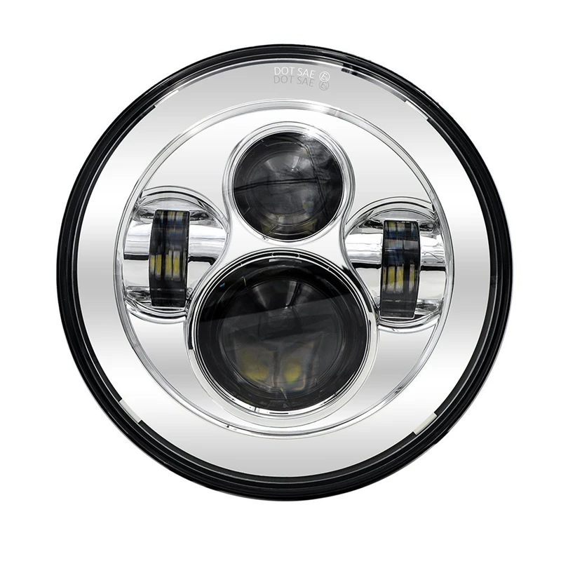 Inch Chrome LED Projector Daymaker Beam Headlight for Harley Davidson Motorcycle