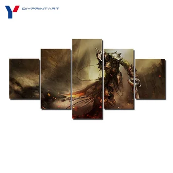 

Dark Souls III Fire Sword 5 Panel Modern Art Game Poster Living Room Decoration A0421