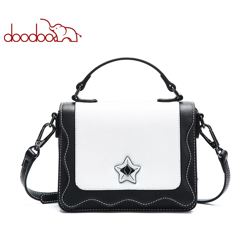 

DOODOO Women Bag Female Shoulder Crossbody Bags Ladies Artificial Leather Mosaic Pattern Water Wave Texture 2018 Messenger Bags