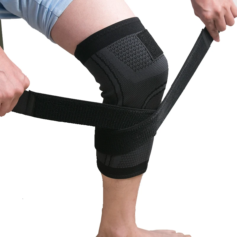 

1PCS Knee Protector Pads 3D Pressurized Basketball Fitness Running Cycling Knee Support Braces Elastic Sport Compression Pad