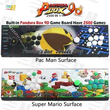 

Built in Pandora box 9d 2500 in 1 arcade game console support 3P 4P game usb can connect gamepad Plug and play support 3d game