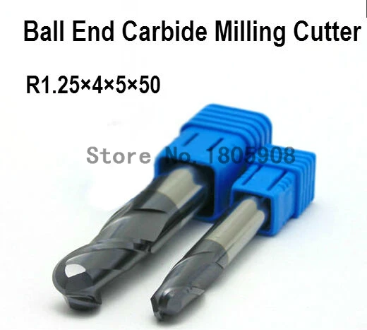 

1PCS 2F-R1.25*4*5*50,Spiral Bit Milling Tools, Carbide Ball Nose End Mill, the lathe tool,boring bar,cnc,machine