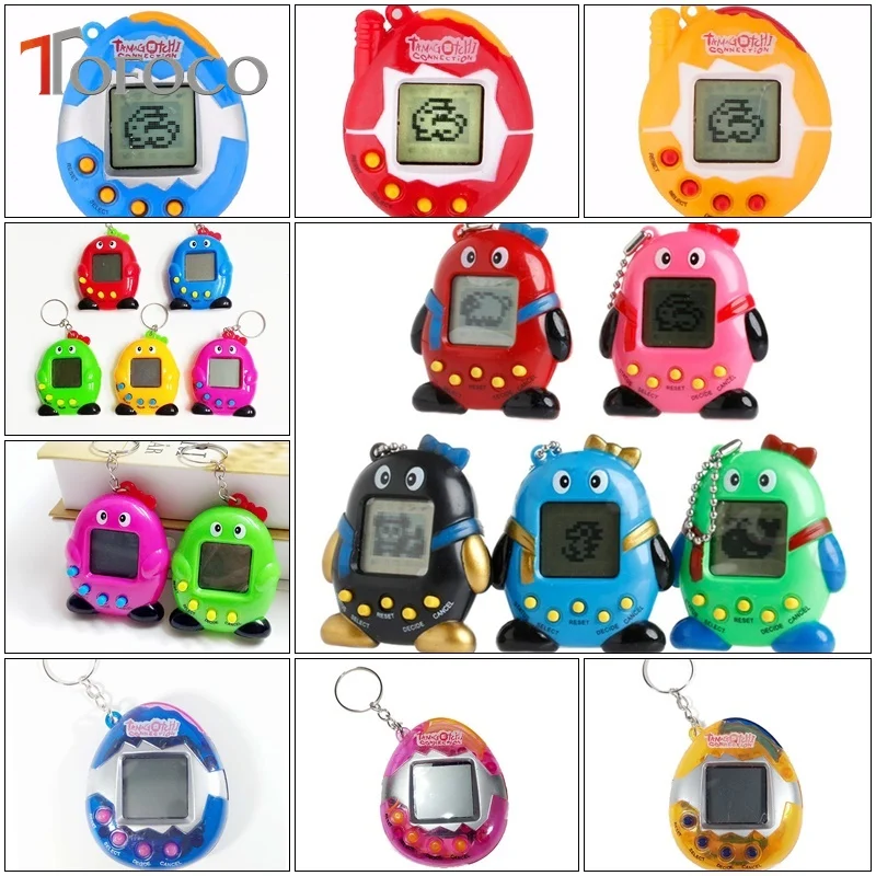 

TOFOCO 16 Type Old Game Virtual Novo Electronic Cyber Pets Machine Baby MINI Tamagot Education Toys For Kids Game Keychain Gifts
