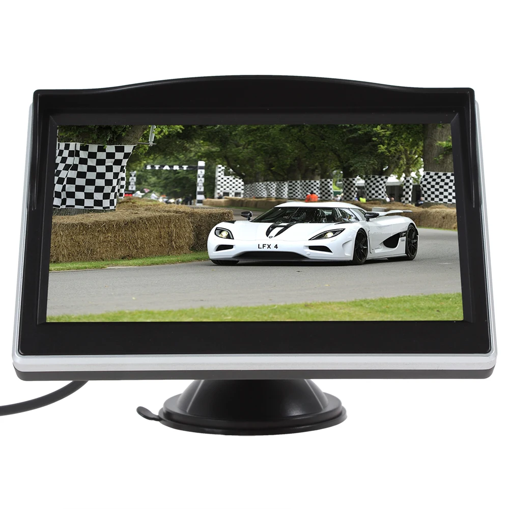 

5 Inch Car TFT Color LCD Rear View Monitor Digital Screen Display Support VCD DVD GPS Camera with 2 Video Inputs