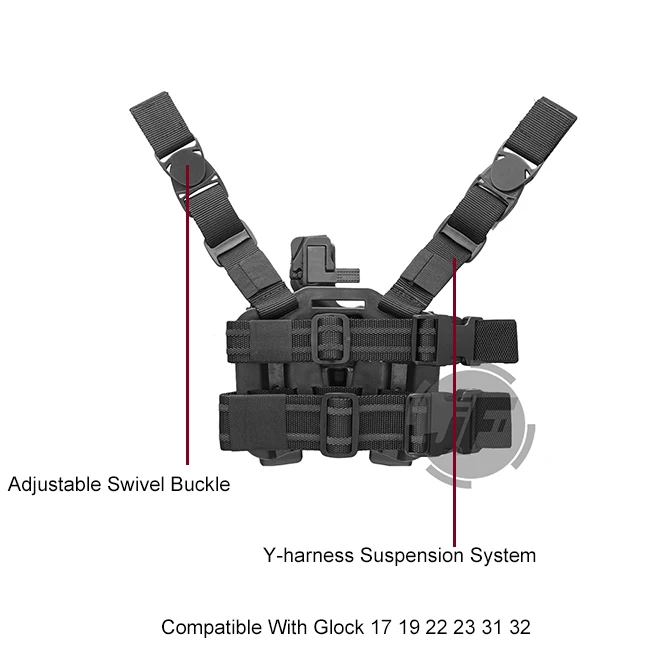 Тактический серпа сокрытие уровень 3 удержания Автоматическая блокировка обязанность правой падения ног бедра кобура для Glock 17 19 22 23 31 32