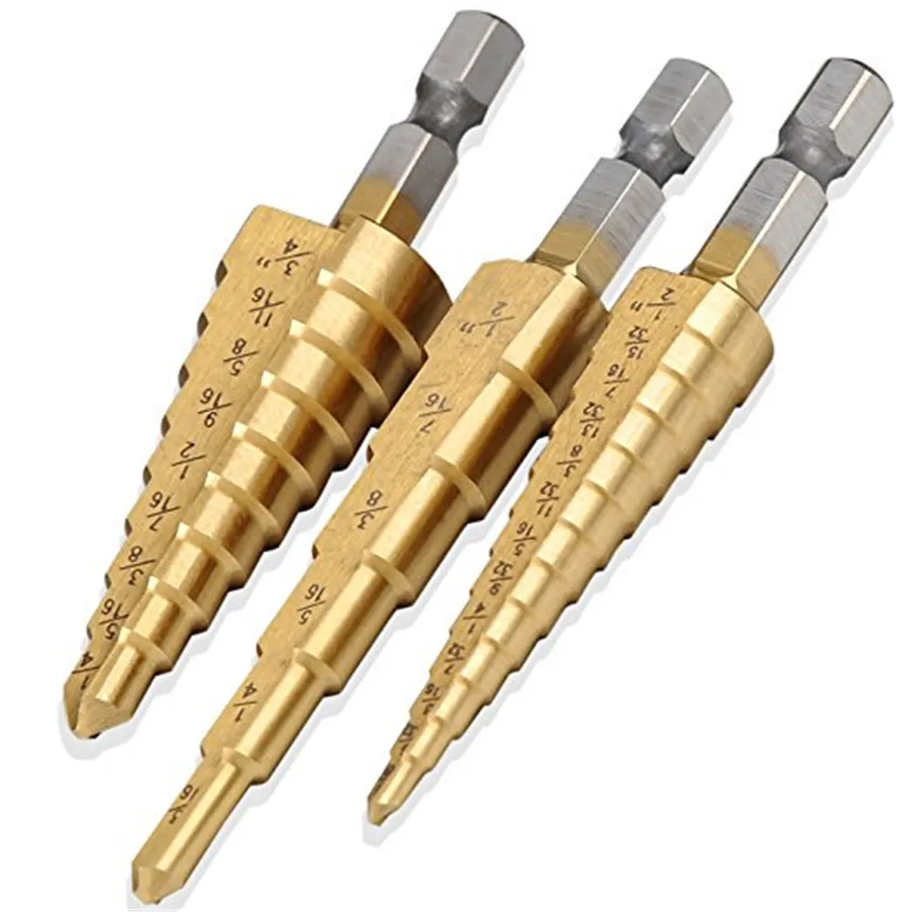 Buy HSS Titanium Coated Straight Flute Step Drill Bits