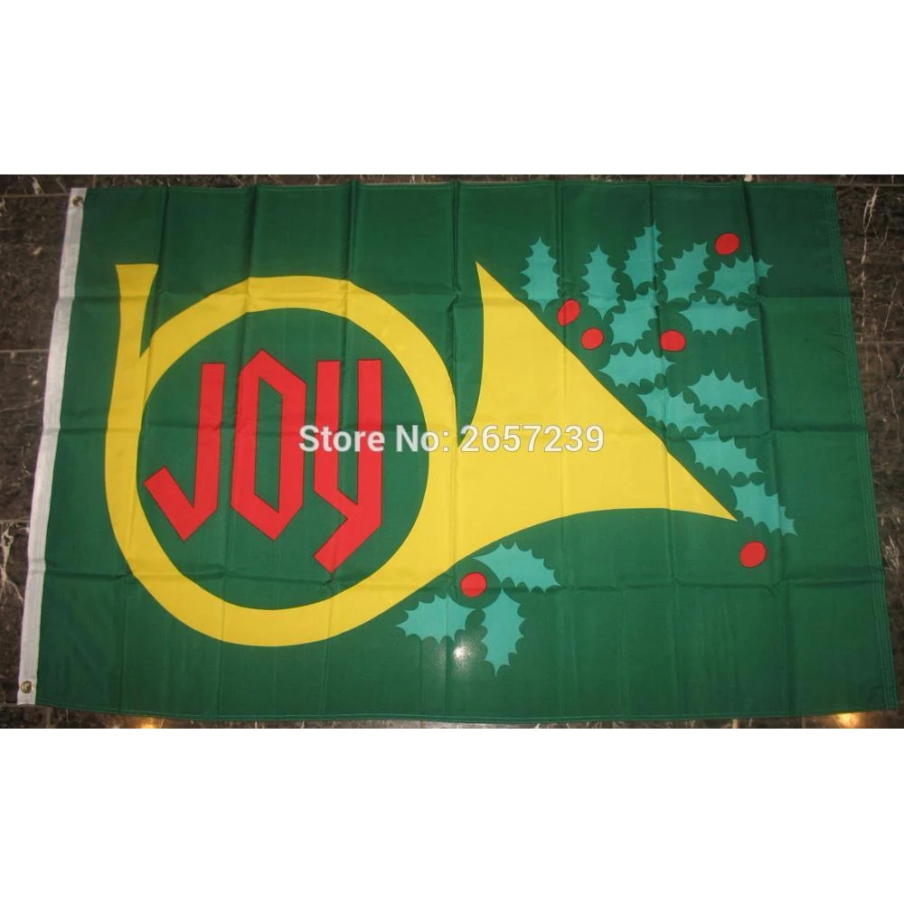 Christmas Joy Holiday Flag 3x5FT banner 100D Polyester brass grommets