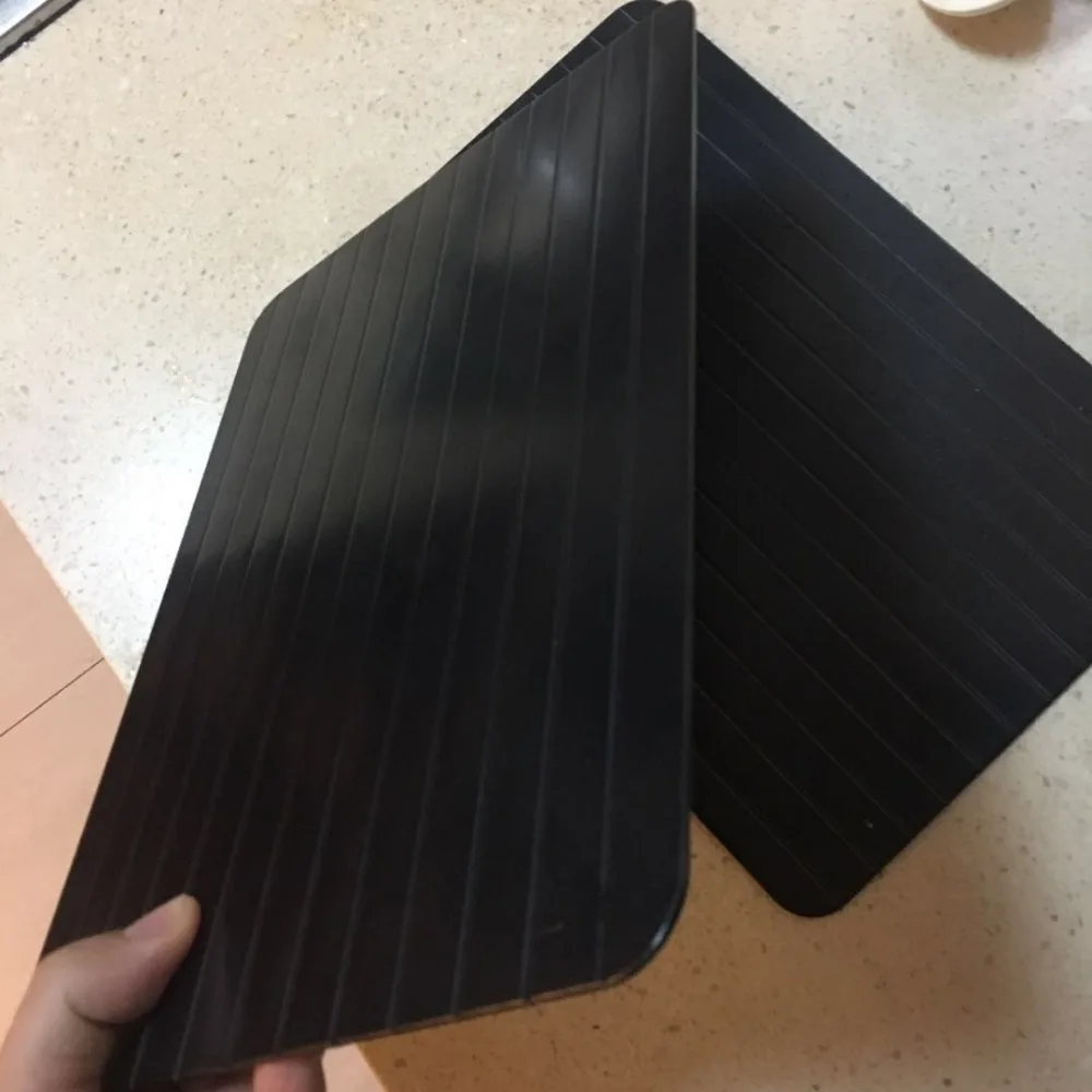 Promotion price Fast Defrosting Tray Plate Frozen Safe Aluminum Defrost Meat Defrost Tray Thaw 23*16.5cm Dropshipping