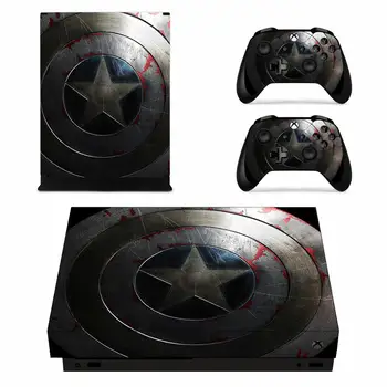 

Captain America Skin Sticker Decal For Microsoft Xbox One X Console and 2 Controllers For Xbox One X Skins Sticker Vinyl