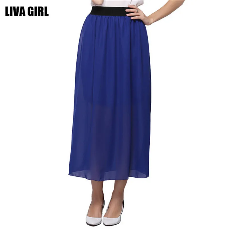 Модная летняя стильная длинная юбка однотонная плиссированная рубашка макси до