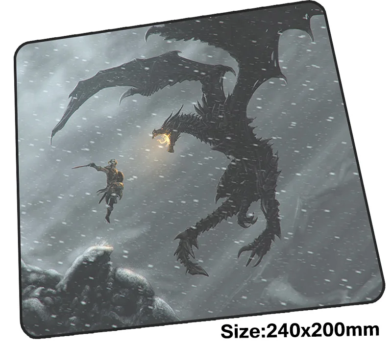 Игровой коврик для мыши skyrim 240x200 мм нетбука милый игровой большой настольный