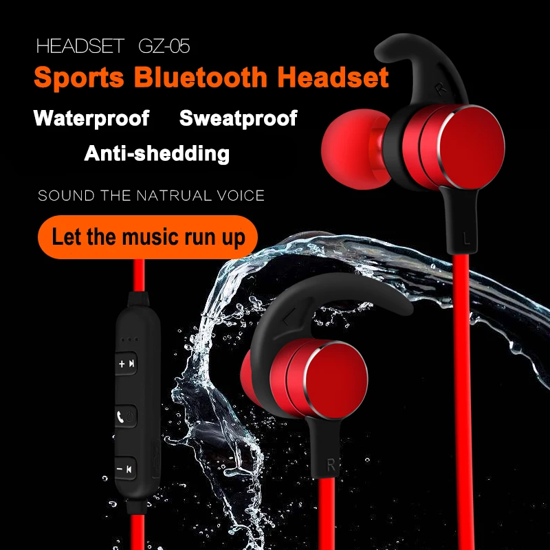 Новые GZ 05 магнитные Bluetooth наушники ушные крючки спортивные с микрофоном громкой