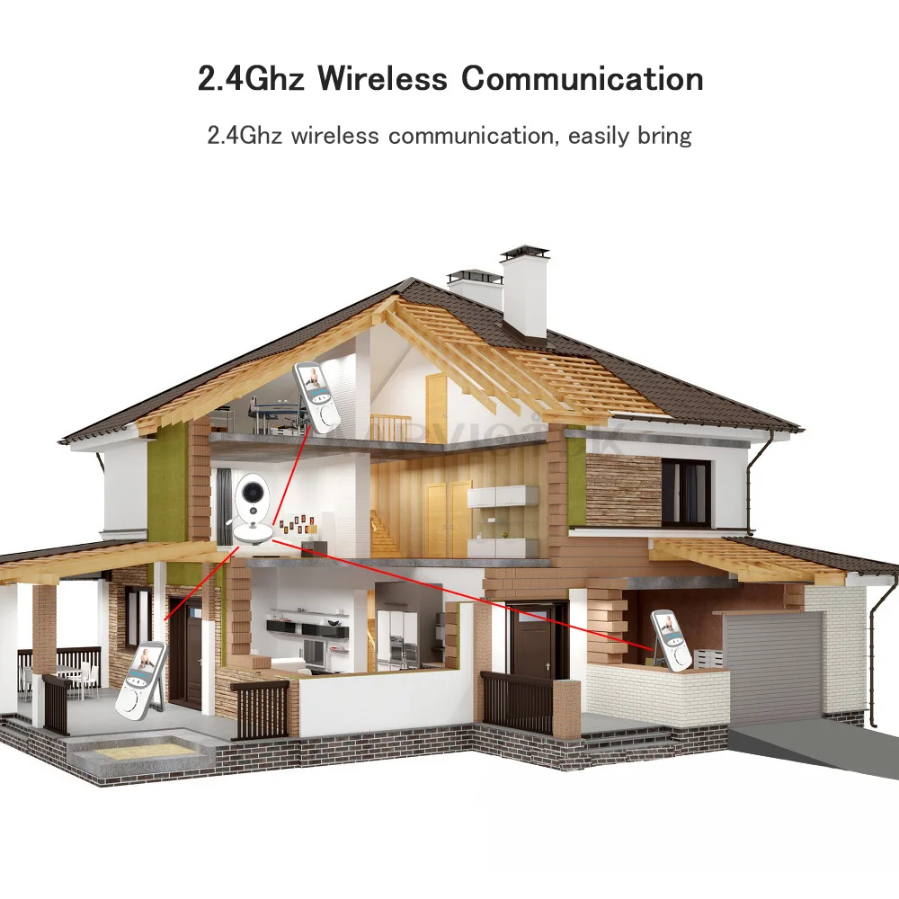 Радионяня 2,4 дюймов lcd Аудио Видео няня музыка домофон Беспроводная детская камера s wifi детская рация няня камера VB605