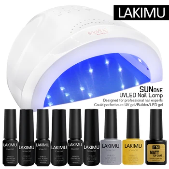 

Lakimu Newest Timer Manicure Machine UV LED Lamp for Nail Art Nail Dryer Lamp for Drying Nails with Double Light Auto Sensor