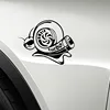 Yzzt-autocollants de voiture en vinyle, Turbo escargot noir, argent 17.8, 14.1 x C10-00965 CM ► Photo 3/6