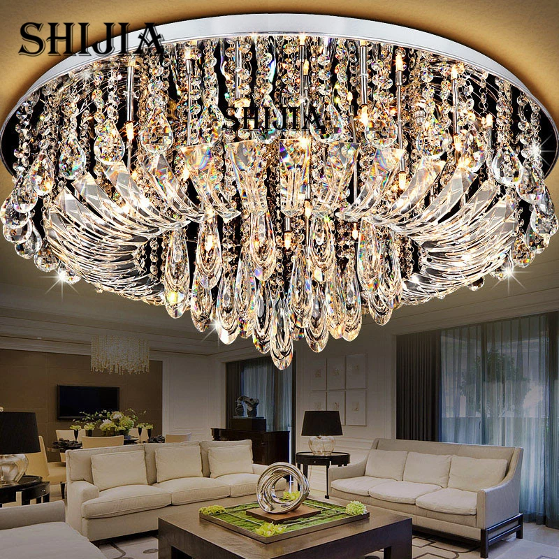 

LED Ceiling Light For Living Room Surface Mounted Crystal Abajur Ceiling Lights Crystal Lamp Ceiling AC110V 220V 240V
