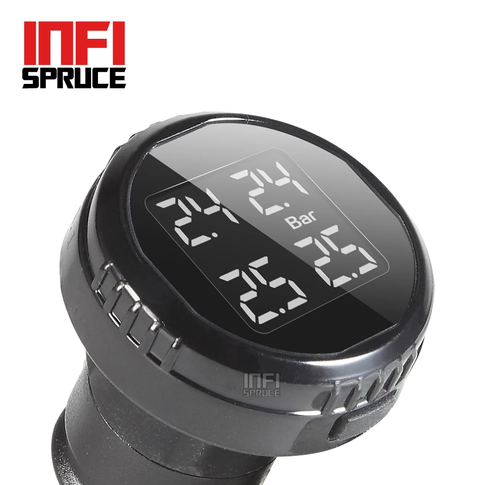 

Car TPMS Tire Pressure Monitoring System Tyre Pressure Auto Security Alarm Systems cigarette lighter Digital LCD Display