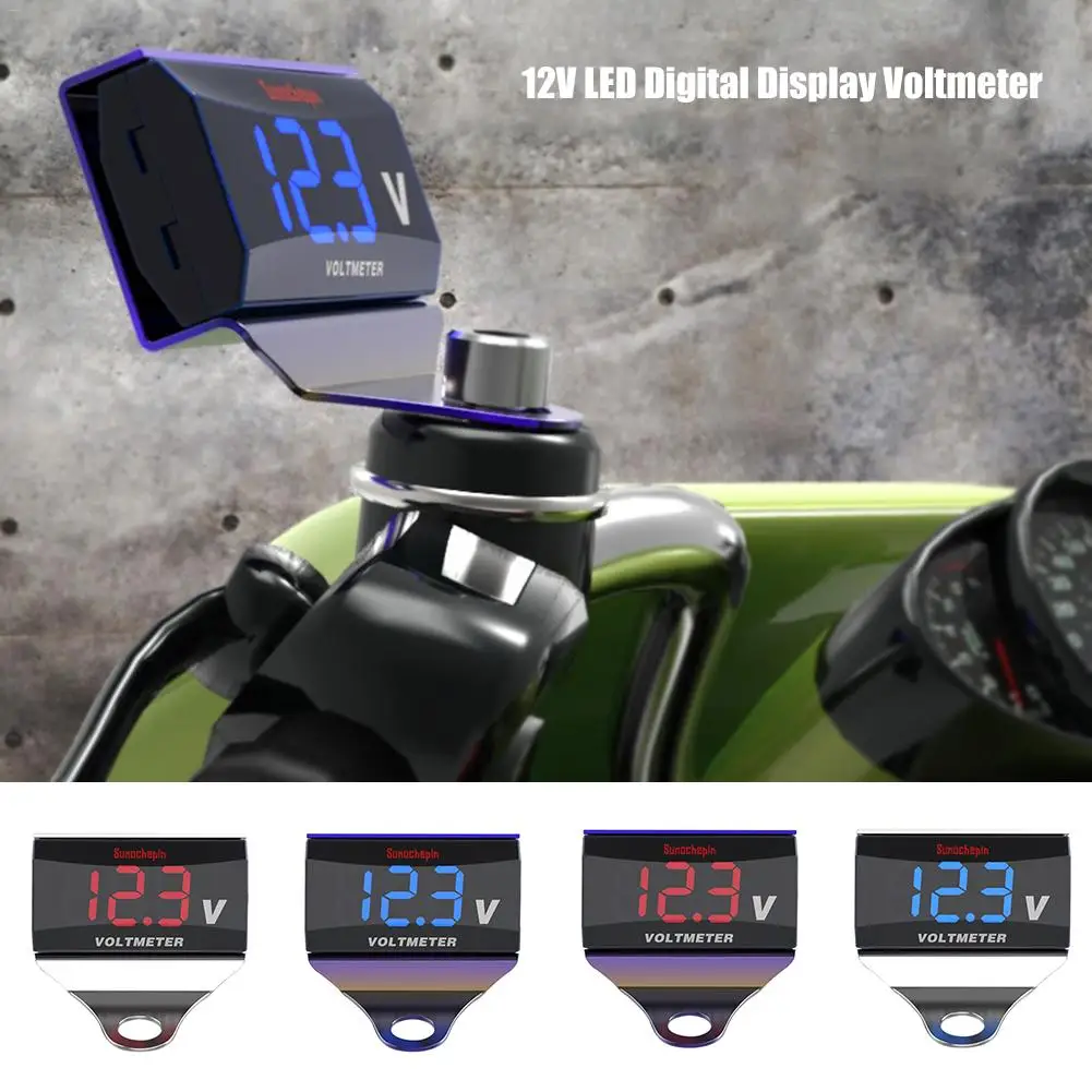 

12V LED Digital Display Voltmeter Car Motorcycle Voltage Volt Gauge Panel Meter