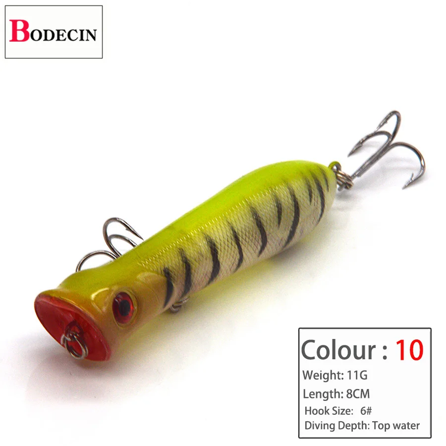 3D Isca Popper Sea Fishing Lure Sea Pesca Tackle Peche Topwater 1PCS Crankbait Poppers Fishing Lures Artificial Trout Hard Bait (10)