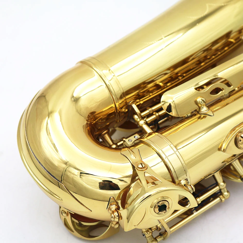 Высокое качество bE Alto Saxphone E плоский саксофон латунный лакированный Золотой духовой инструмент