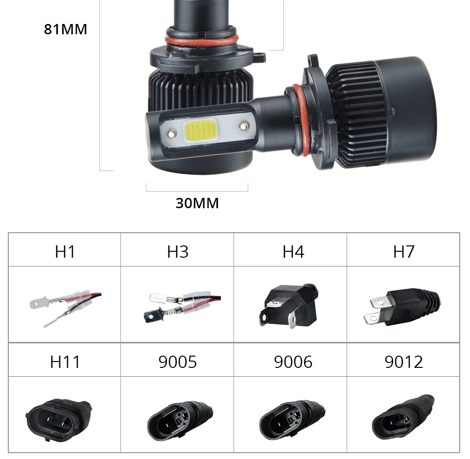 Aceersun H7 H4 светодиодный автомобильный головной светильник H4 H1 H11 9005 72 Вт мини cob чип 12 в 24 В Автомобильные фары 8000лм 6500 К 4300 К противотуманный светильник