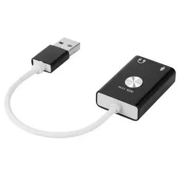 

Aluminum Alloy Sound Cards USB Type-A Sound Converter Support 3D Stereo Output Jack And Mono Microphone Input Jack