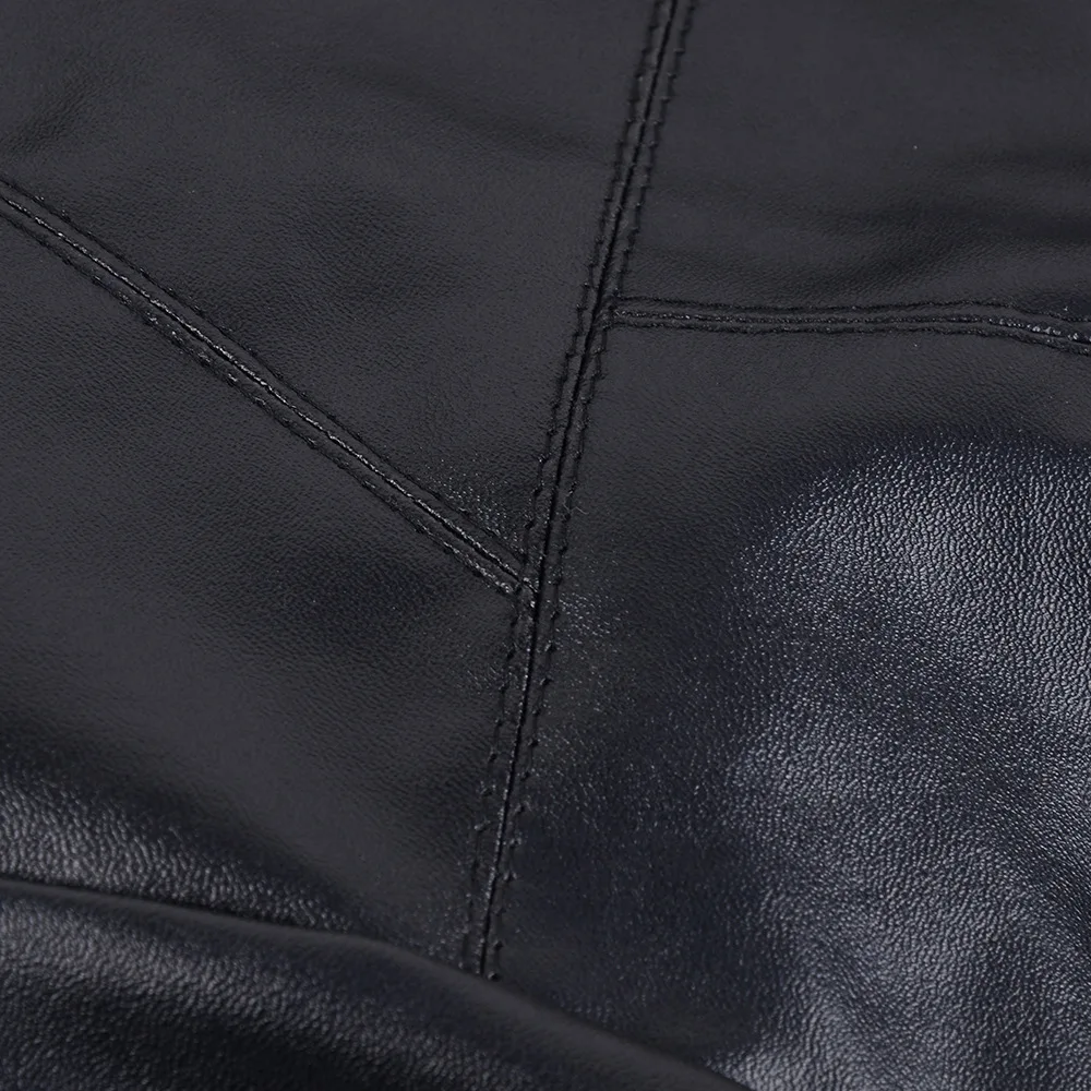 Большие размеры кожи PU пальто куртки 2018 осень зимние куртки женские Куртки Для женщин Повседневная молнии уличная Черная куртка femme S-4XL