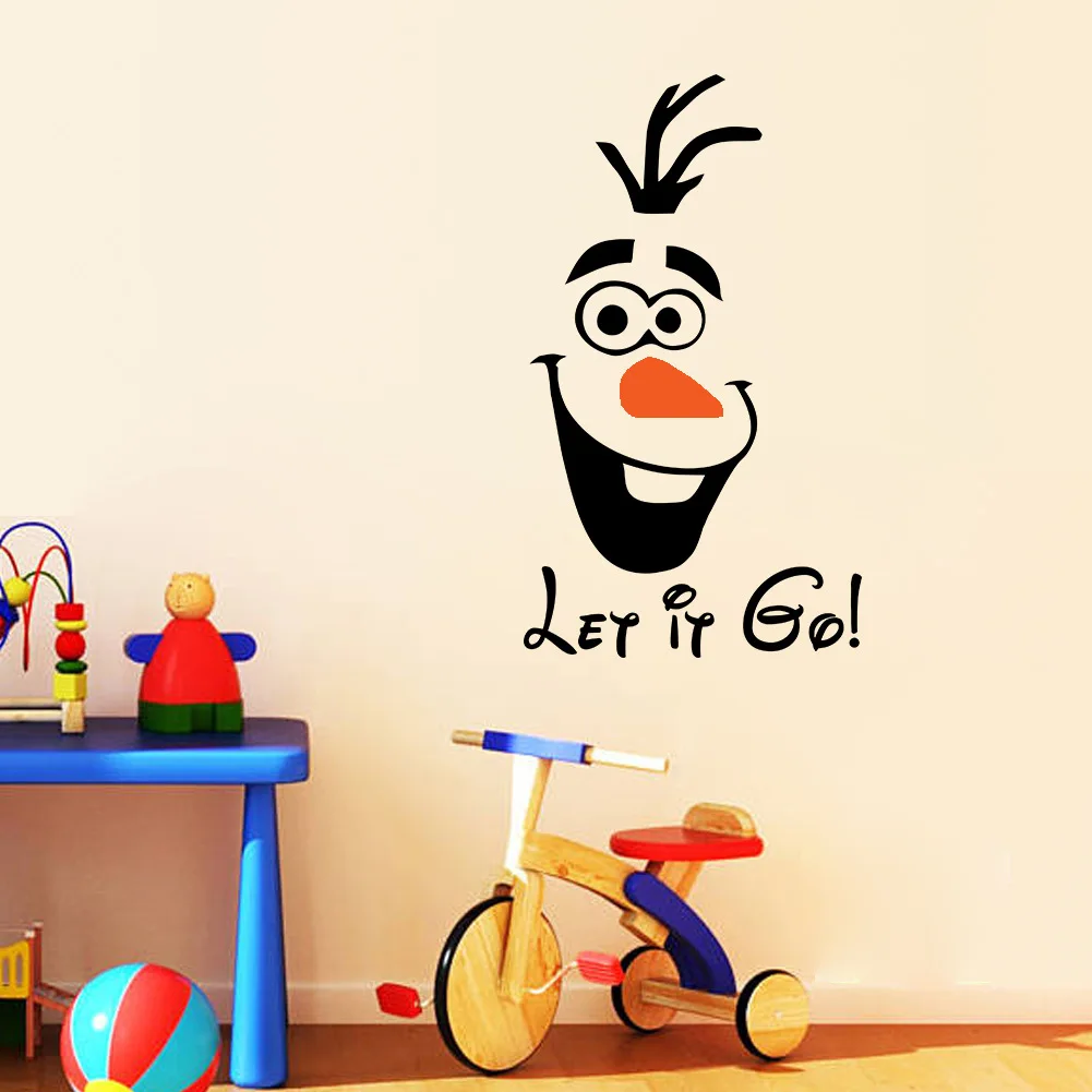 Олаф "let it go" забавная Новинка сиденье для унитаза/Наклейка/наклейка Модные 3D наклейки на стену украшение дома YYY